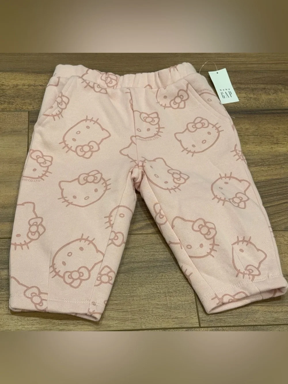 GAP Baby Pink Logo Label Knit Baby Pants